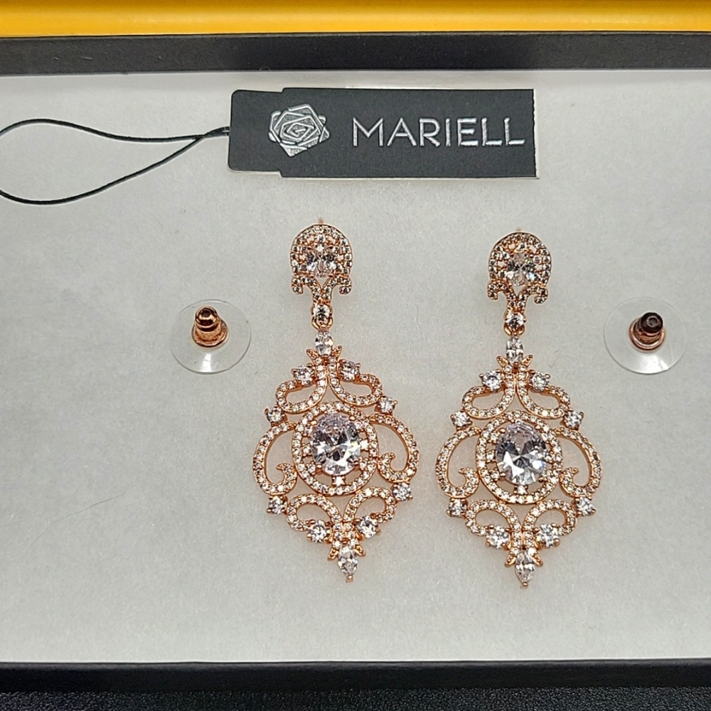 Rose Gold Crystal Earrings
